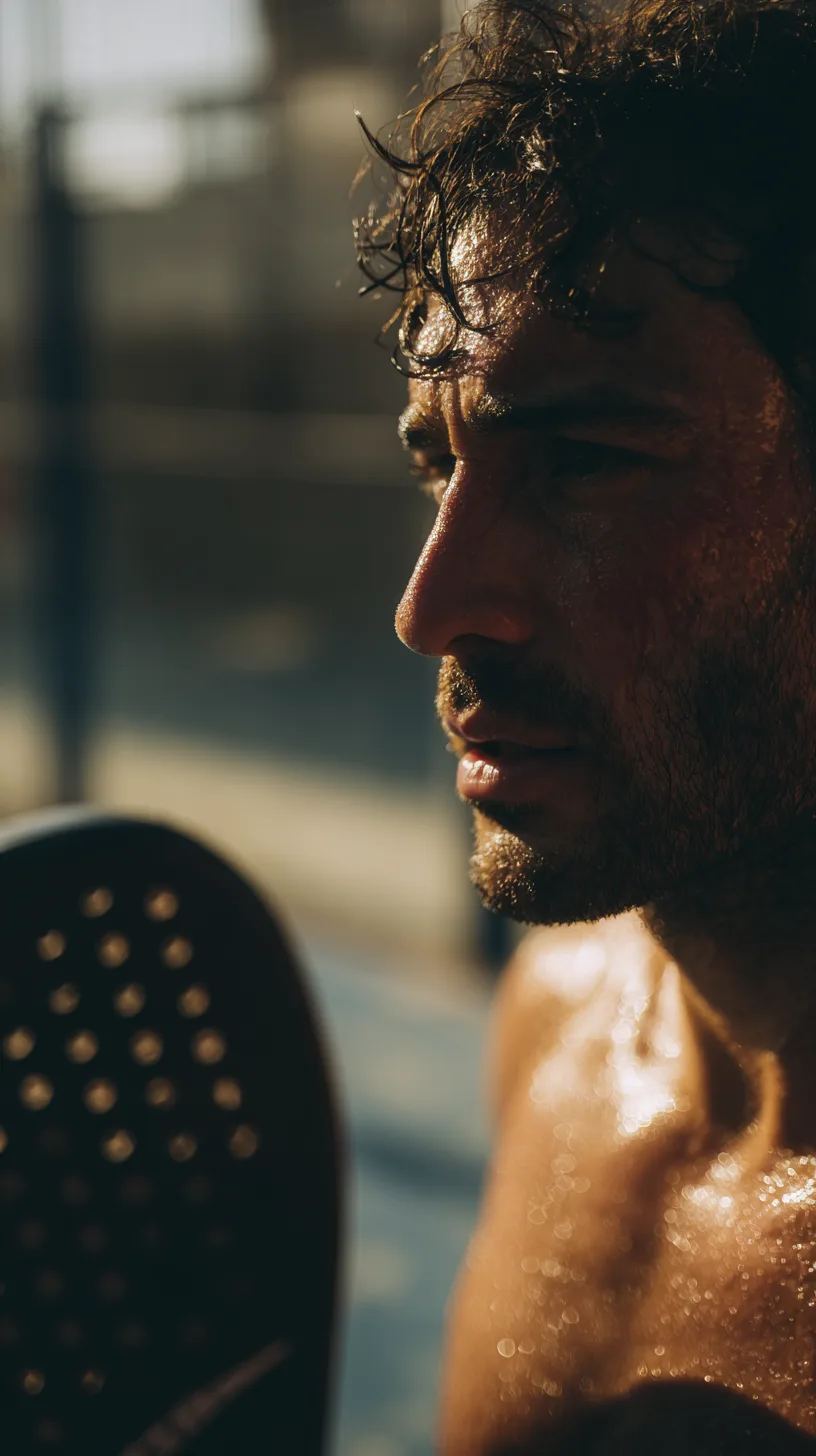 Paddle Tennis Player Close-Up