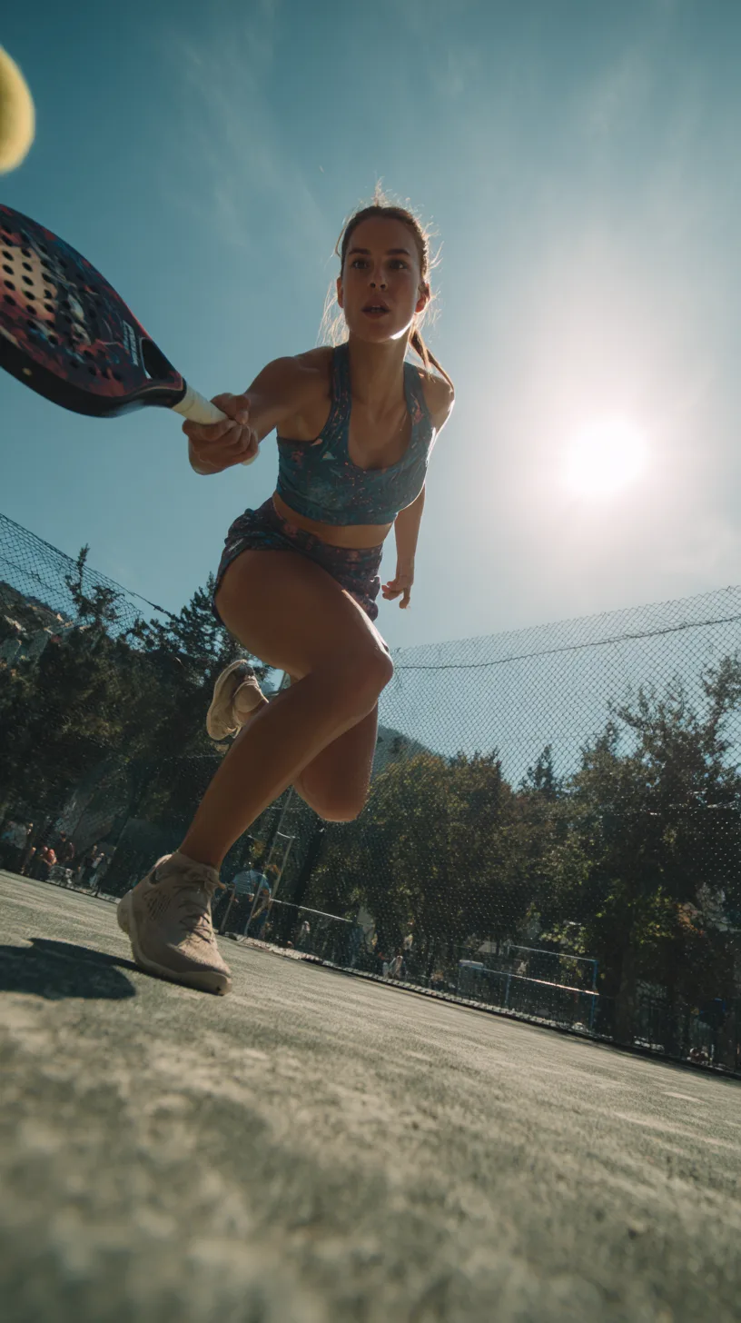 Paddle Tennis Action Shot