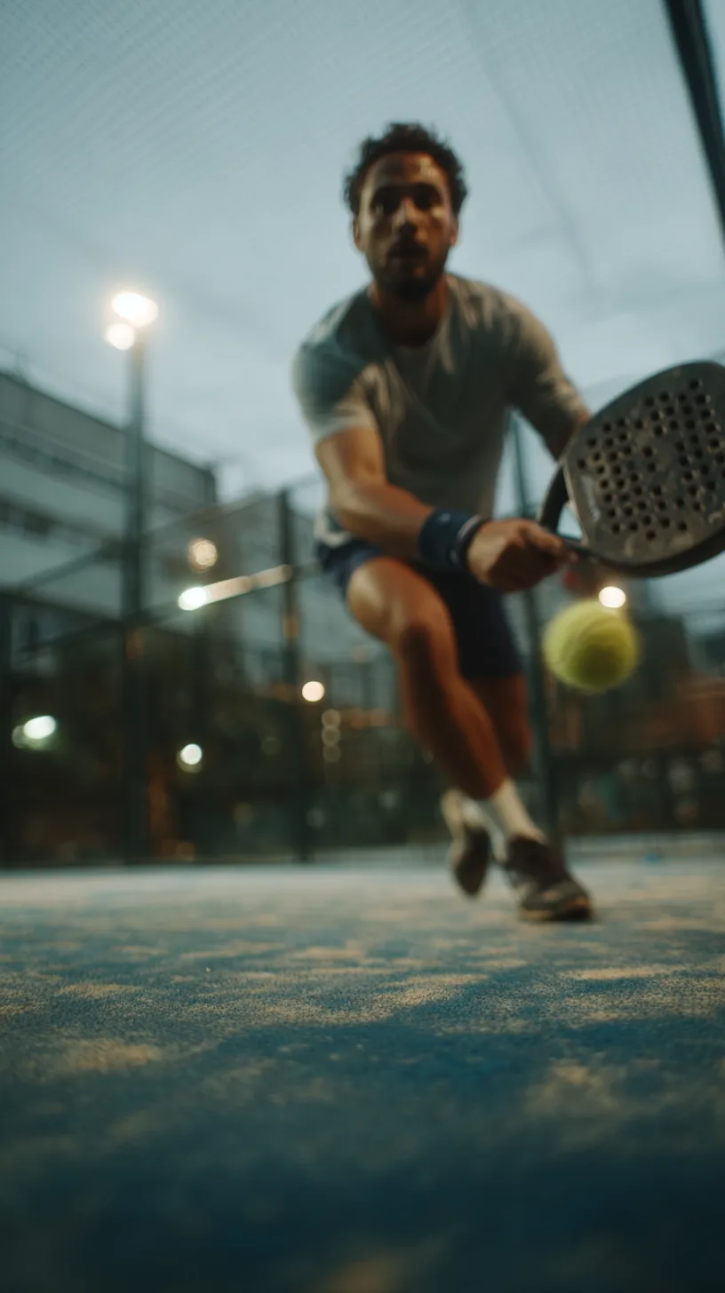 Paddle Tennis Player Running