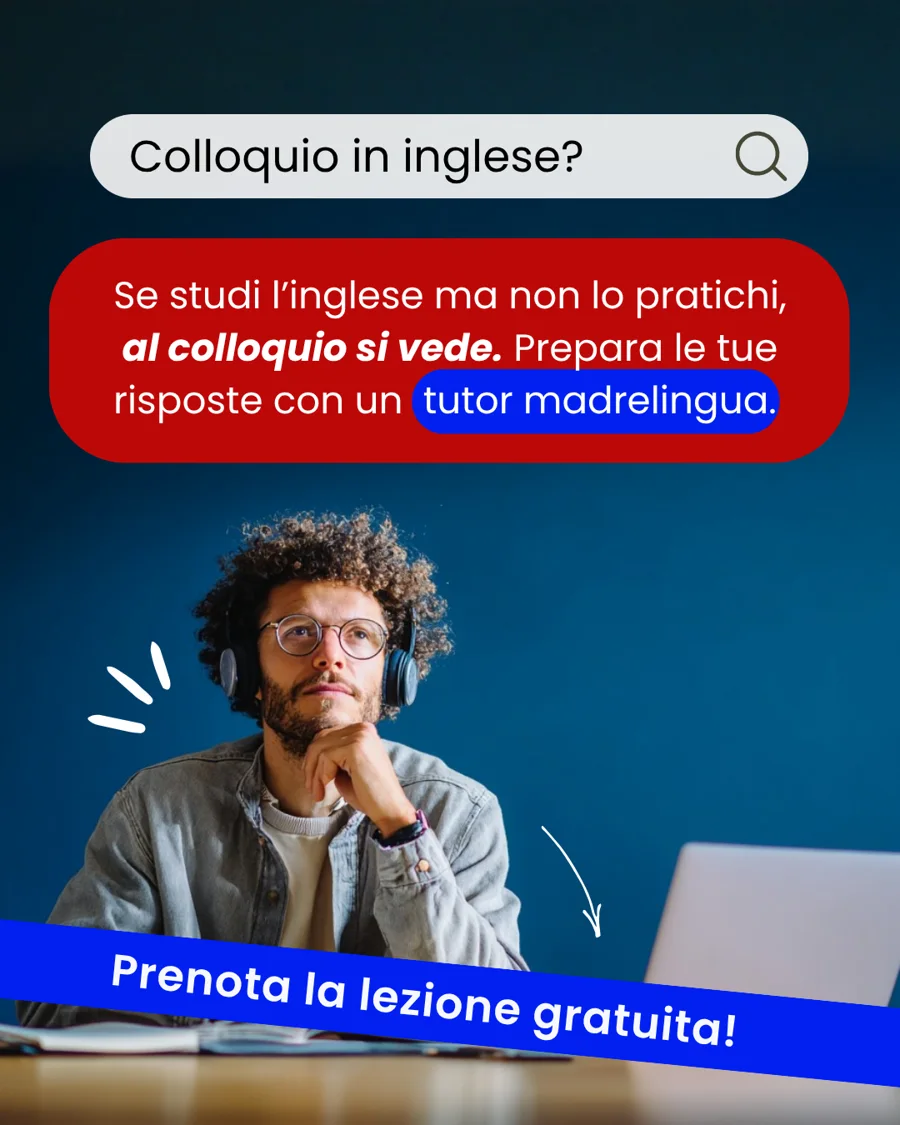 Scuola di inglese online, il colloquio, variante