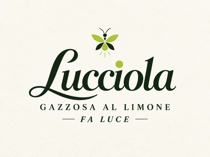 Lucciola, terza prova del logo Lucciola