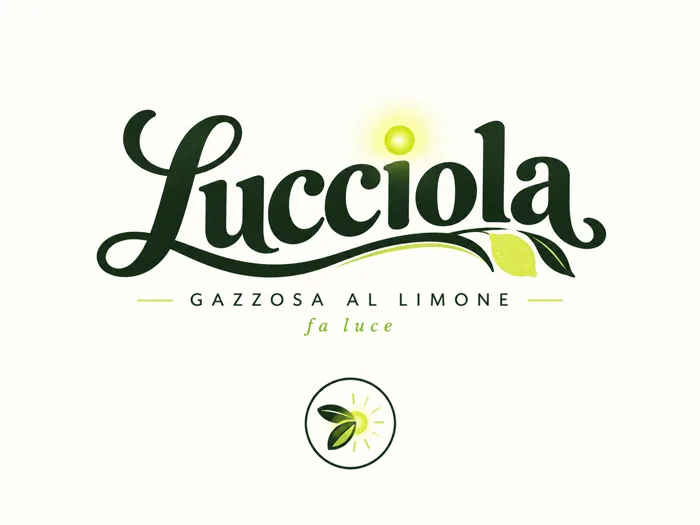 Lucciola, prima prova del logo Lucciola